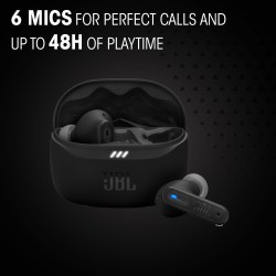 Jbl tune beam ghost 2, écouteurs sans fil bluetooth, réduction de bruit, 48 heures d'autonomie, résistance à l'eau et à la pouss