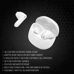 Jbl tune flex 2, écouteurs sans fil bleutooth, 48 h d'autonomie, résistance à l'eau et à la poussière ip54, résistance à l'eau e