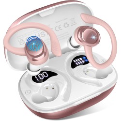 Ecouteurs bleutooth sans fil sport, 2025 écouteur bleutooth 5.4 avec 4 enc mic, 60+hrs ecouteurs sans fil hifi stéréo, ip7 étanc