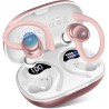 Ecouteurs bleutooth sans fil sport, 2025 écouteur bleutooth 5.4 avec 4 enc mic, 60+hrs ecouteurs sans fil hifi stéréo, ip7 étanc