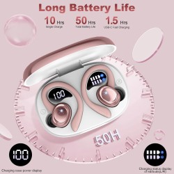 Ecouteurs bleutooth sans fil sport, 2025 écouteur bleutooth 5.4 avec 4 enc mic, 60+hrs ecouteurs sans fil hifi stéréo, ip7 étanc