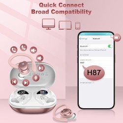 Ecouteurs bleutooth sans fil sport, 2025 écouteur bleutooth 5.4 avec 4 enc mic, 60+hrs ecouteurs sans fil hifi stéréo, ip7 étanc
