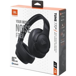 JBL Tune 770NC Casque supra-auriculaire sans fil, autonomie jusqu'à 70 h, Réduction de Bruit Adaptative, Smart Ambient, noir