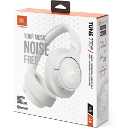 JBL Tune 770NC Casque supra-auriculaire sans fil, autonomie jusqu'à 70 h, Réduction de Bruit Adaptative, Smart Ambient, blanc