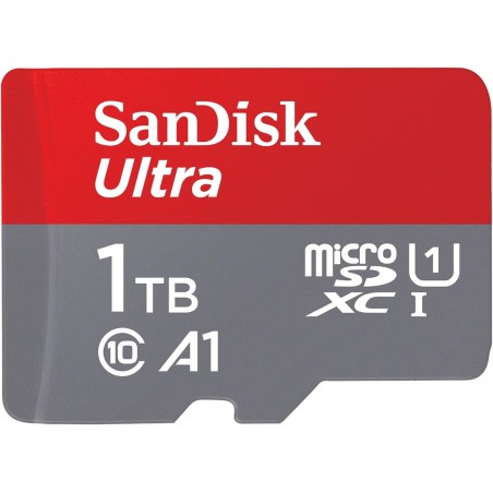 SanDisk 1To Ultra microSDXC, carte micro sd + adaptateur SD, UHS-I, jusqu'à 150 Mo/s, micro SD carte pour votre smartphone et Ta