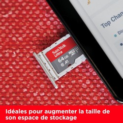 SanDisk 64 Go Extreme Carte SDHC+ RescuePRO Deluxe, jusqu'à 100 Mo/s, UHS-I, Classe 10, U3 - Twin Pack
