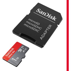 SanDisk 1 to Ultra Go microSDXC, Carte Micro SD + Adaptateur SD (pour Android Smartphone et Tablette, Video Full HDD, jusqu'à 15