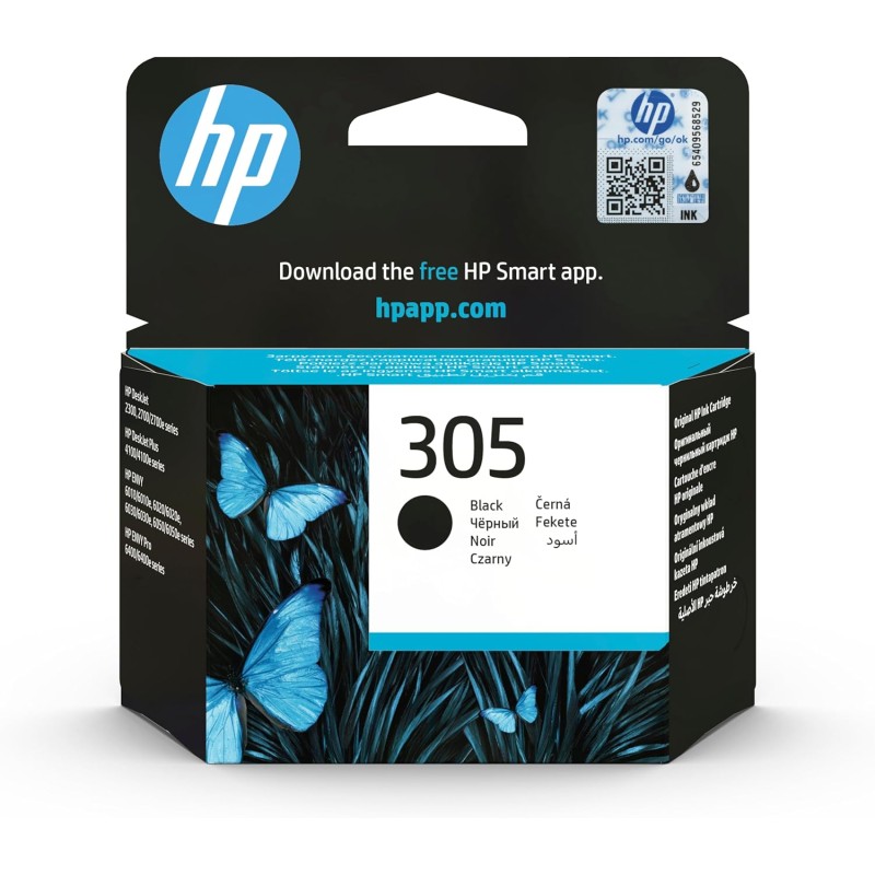 HP 305 Cartouche d'Encre Noire Authentique (3YM61AE)