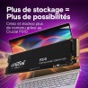 Crucial P310 SSD 4To PCIe Gen4 NVMe M.2 2280, Jusqu’à 7.100 Mo/s, Compatible avec Ordinateur Portable et de Bureau & Consoles de