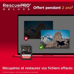 SanDisk Extreme PRO Carte SDXC 1 To (Carte SD V60, Vitesse de Lecture jusqu'à 280 Mo/s, UHS-II, 6K, 4K UHD, logiciel de récupéra