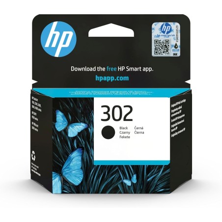 HP 302 Cartouche d'Encre Noire Authentique (F6U66AE) Standard