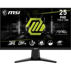 MSI MAG 256F Écran Gaming 24,5 Pouces FHD - Dalle Rapid IPS 1920 x 1080, 180 Hz / 1ms GtG, gamut sRGB 127%, Design sans Cadre, H