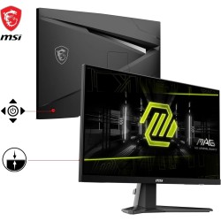 MSI MAG 256F Écran Gaming 24,5 Pouces FHD - Dalle Rapid IPS 1920 x 1080, 180 Hz / 1ms GtG, gamut sRGB 127%, Design sans Cadre, H