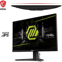 MSI MAG 256F Écran Gaming 24,5 Pouces FHD - Dalle Rapid IPS 1920 x 1080, 180 Hz / 1ms GtG, gamut sRGB 127%, Design sans Cadre, H