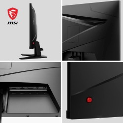 MSI MAG 256F Écran Gaming 24,5 Pouces FHD - Dalle Rapid IPS 1920 x 1080, 180 Hz / 1ms GtG, gamut sRGB 127%, Design sans Cadre, H