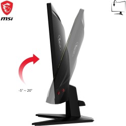 MSI MAG 256F Écran Gaming 24,5 Pouces FHD - Dalle Rapid IPS 1920 x 1080, 180 Hz / 1ms GtG, gamut sRGB 127%, Design sans Cadre, H