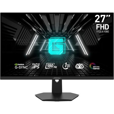 MSI G274F Écran PC Gaming 27 Full HD - Dalle Rapid IPS 1920x1080, 180Hz / 1ms, 16:9, G-Sync Compatible - HDMI 2.0, DisplayPort 1