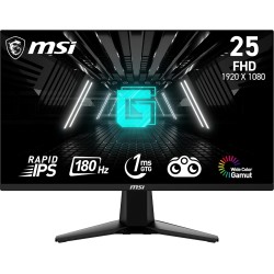 MSI G255F Écran gaming FHD 24,5 pouces - Dalle Rapid IPS 1920 x 1080, 180 Hz / 1ms (GtG), gamme de couleurs sRGB 99%, Adaptive-S
