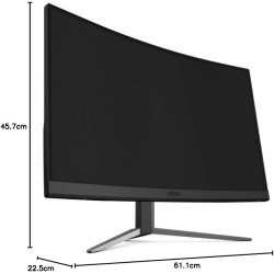 MSI G27C4 E2 Écran PC Gaming Incurvé 27" FHD - Dalle VA 1500R, 1920x1080, 170Hz / 1ms, 16:9, FreeSync Premium - DisplayPort 1.2a