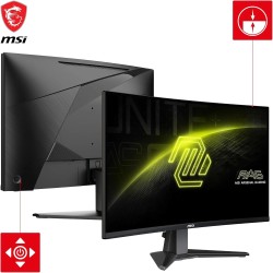 MSI MAG 27C6F écran Gaming incurvé FHD de 27" - Dalle Rapid VA 1920 x 1080 1500R, 180 Hz / 0,5ms (GtG, Min.), Adaptive-Sync - DP
