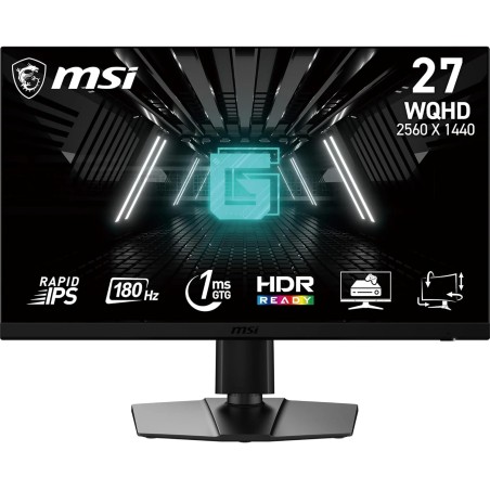 MSI G272QPF E2 Écran PC Gaming 27" WQHD - Dalle Rapid IPS, 2560x1440, 180Hz / 1ms, 125% sRGB, Adaptive-Sync - DisplayPort 1.2a, 