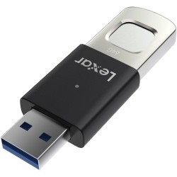 Lexar JumpDrive Fingerprint F35 Pro Clé USB 3.0 256 Go, jusqu'à 400 Mo/s en lecture/350 Mo/s en écriture, clé USB, 10 identifian