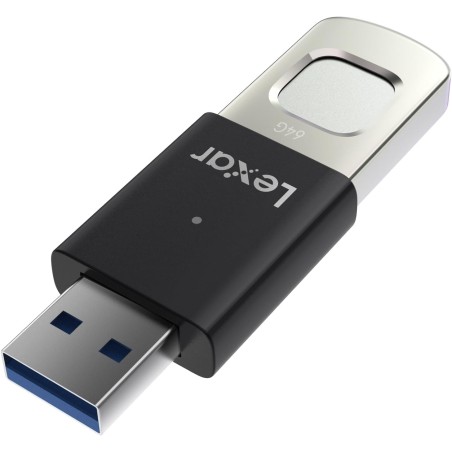 Lexar JumpDrive Fingerprint F35 Pro Clé USB 3.0 256 Go, jusqu'à 400 Mo/s en lecture/350 Mo/s en écriture, clé USB, 10 identifian