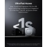Lexar JumpDrive Fingerprint F35 Pro Clé USB 3.0 256 Go, jusqu'à 400 Mo/s en lecture/350 Mo/s en écriture, clé USB, 10 identifian