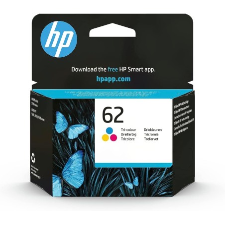 HP 62 Trois Couleurs (Cyan, Magenta, Jaune) Authentique (C2P06AE)