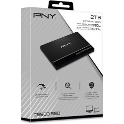 PNY CS900 SSD Interne SATA III Disque SSD, 2.5 Pouces, 2To, Vitesse de Lecture jusqu'à 550MB/s