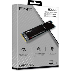 PNY CS900 M.2 SATA III SSD Interne 500Go, Vitesse de Lecture jusqu'à 550 Mo/s, Vitesse d'Ecriture jusqu'à 500 Mo/s