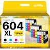 604 XL Cartouche Compatible pour Cartouche Encre Epson XP 2200 pour Cartouche Encre Epson 604 XL pour Expression Home XP-2200 XP