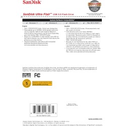 SanDisk Ultra Flair 128 Go (Clé USB, des vitesses jusqu'à 150 Mo/s, logiciel de récupération de données RescuePRO Deluxe Une pro
