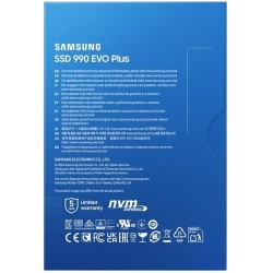 Samsung SSD Interne 990 EVO Plus, NVMe 2.0 PCIe 4.0 x 4 / 5.0x2, 1 To, Vitesse de lecture jusqu'à 7250 Mo/s, Idéal pour le gamin