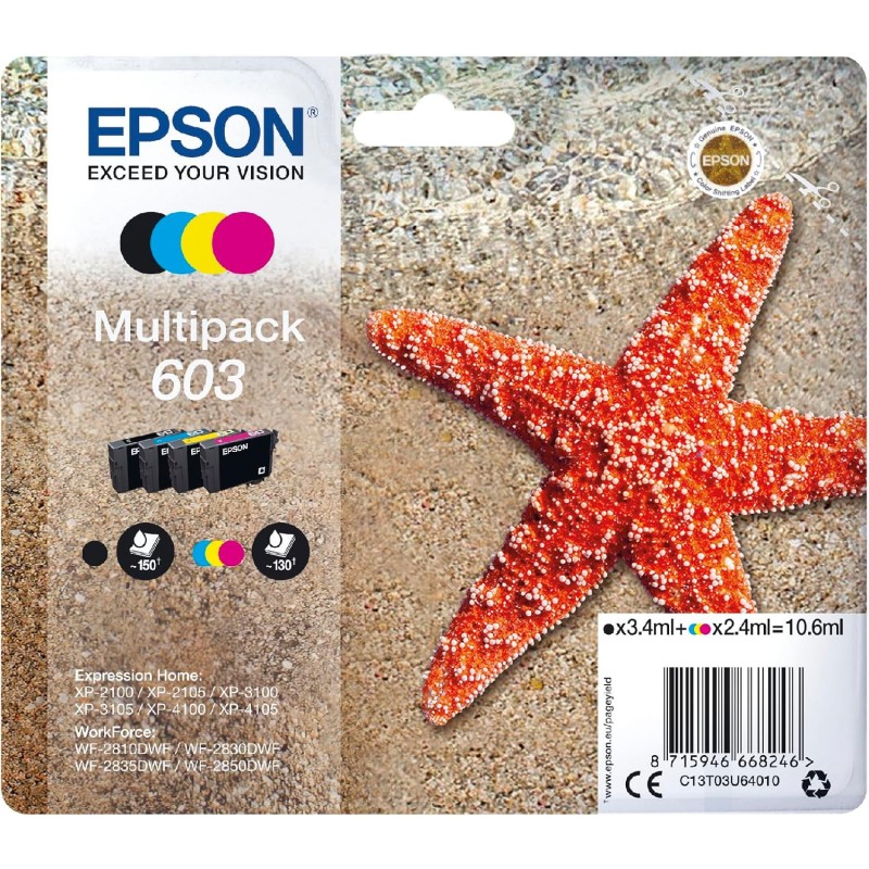 Multipack EPSON 1LB 4 couleurs encre 603
