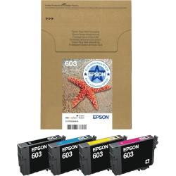 Epson EasyMail Multipack 603 Etoile de Mer, Cartouches d'encre d'origine, 4 couleurs: Noir, Cyan, Magenta, Jaune, Format boite a