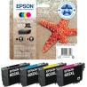 Epson Multipack 603XL Etoile de Mer, Cartouches d'encre d'origine XL Haute capacité, 4 couleurs : Noir, Cyan, Magenta, Jaune, XP