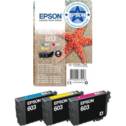 Epson Multipack 603 Etoile de Mer, Cartouches d'encre d'origine, 3 couleurs : Cyan, Magenta, Jaune, XP-2100 XP-2150 XP-3100 XP-3