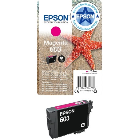 Epson 603 Etoile de Mer Magenta, Cartouche d'encre d'origine, XP-2100 XP-2105 XP-2150 XP-2155 XP-3100 XP-3105 XP-3150 XP-3155 XP