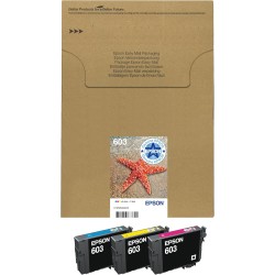 Epson EasyMail Multipack 603 Etoile de Mer, Cartouches d'encre d'origine, 3 couleurs: Cyan, Magenta, Jaune, Format boite aux let