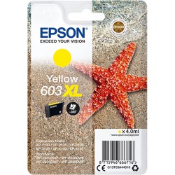 Epson 603XL Etoile de Mer Jaune, Cartouche d'encre d'origine XL Haute capacité, XP-2100 XP-2105 XP-2150 XP-2155 XP-3100 XP-3150 