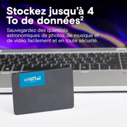 Crucial BX500 SATA SSD 480Go 2.5" Interne, jusqu'à 540MB/s, Compatible avec Ordinateur Portable et de Bureau (PC), 3D NAND, Accé