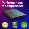 Crucial BX500 SATA SSD 480Go 2.5" Interne, jusqu'à 540MB/s, Compatible avec Ordinateur Portable et de Bureau (PC), 3D NAND, Accé