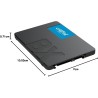 Crucial BX500 SATA SSD 4To, SSD 2.5" Interne, jusqu'à 540MB/s, Compatible avec Ordinateur Portable et de Bureau (PC), 3D NAND, A