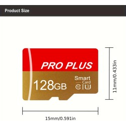 Lot de 2 Carte Mémoire 128 Go avec Adaptateur, Carte Mémoire TF Haute Vitesse, UHS-I, A1, C10, Carte TF pour Tablette/Téléphone/