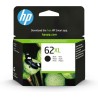 HP Cartouche d'encre noire originale à haut rendement 62XL
