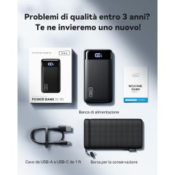 INIU Batterie Externe, 22.5W 20000mAh Power Bank Charge Rapide, Batterie Portable USB C Input & Output PD3.0 QC4.0 Power Bank Co