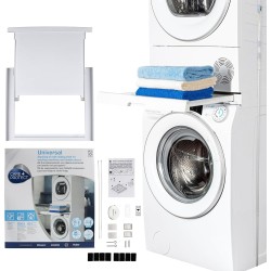 CARE+PROTECT Kit de Superposition Universel Pour Lave-Linge de Profondeur 47 à 62 cm et Sèche-Linge de Taille Standard - Avec Ta