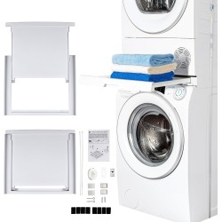 CARE+PROTECT Kit de Superposition Universel Pour Lave-Linge de Profondeur 47 à 62 cm et Sèche-Linge de Taille Standard - Avec Ta