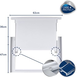 CARE+PROTECT Kit de Superposition Universel Pour Lave-Linge de Profondeur 47 à 62 cm et Sèche-Linge de Taille Standard - Avec Ta